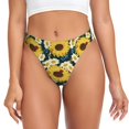 thumbnail image 1 of Fotbe Sunflowers Tanga Sin Costuras para Mujer con Estampado – Panties Invisibles, Transpirables y Cómodos para Uso Diario-4X-Large, 1 of 6