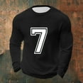 thumbnail image 2 of KeShDi Long Sleeve Shirts for Men Fitness Home Wear Pajamas Fashion Loose Casual Solid Color T-shirt Sports Top Black 4X, 2 of 3
