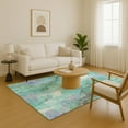 thumbnail image 7 of Addison Rugs Mayfield Premium Machine Washable Transitional Abstract Teal Rectangle Rug, 10' x 14', 7 of 7