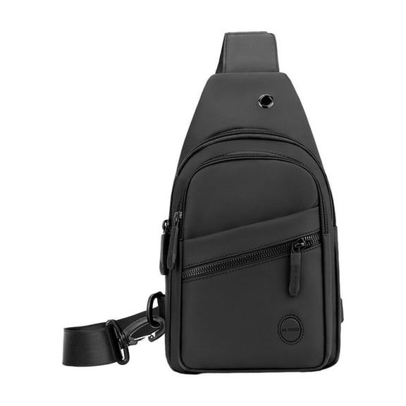 Vikakiooze Men's High-end Slim Crossbody Bag Chest Bag With Headphone Port Removable Buckle Side Bag Travel Outdoor Leisure