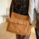 thumbnail image 5 of Bolso de hombro tipo bandolera para mujer, bolso escolar versátil informal de pana con cremallera para estudiante, 5 of 7