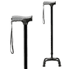 Carex Soft Grip Derby Handle Quad Cane for All Occasions, Black, 250 lb Weight Capacity