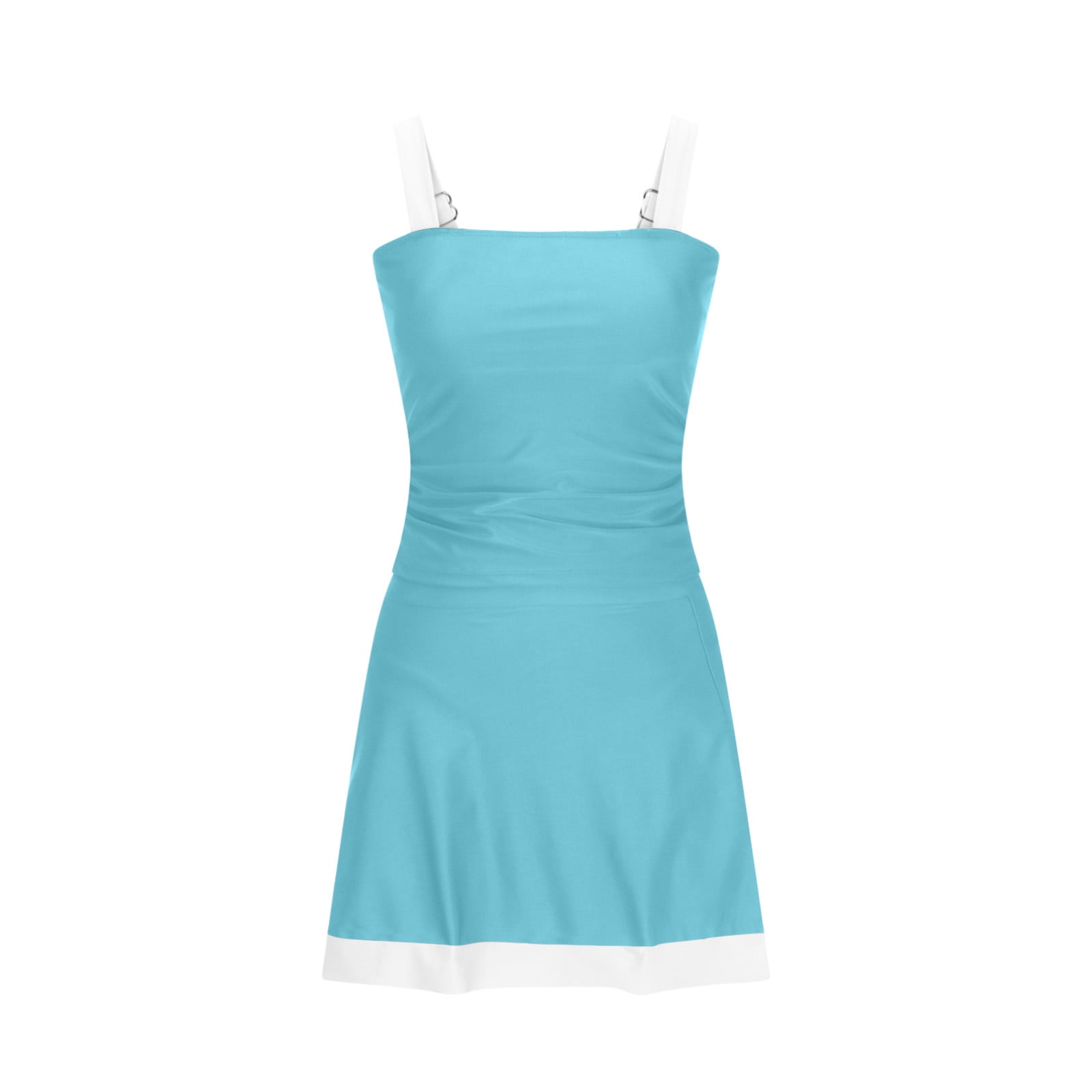 UPPADA Womens Tankini Swimsuits 2-Piece Bathing Suits Swim Dress with Shorts Flowy Hem Swimwear Modest Swimsuit V Neck High Waisted Skirts Womens Swimsuits 2 Piece Clearance,Blue,L