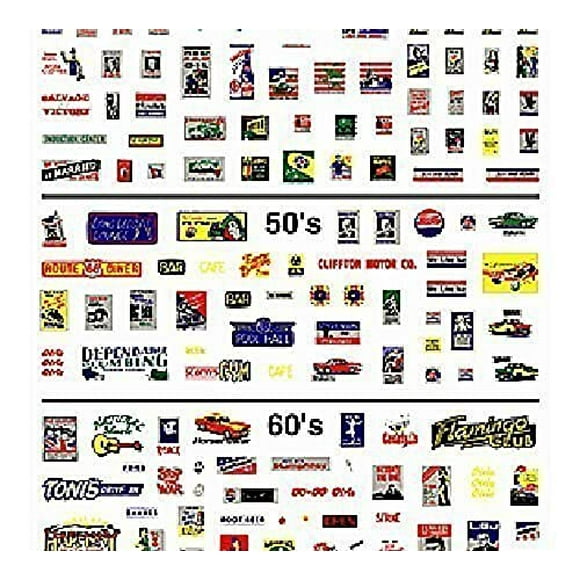 Signs & Posters MiniSeries Dry Transfer Decals Woodland Scenics