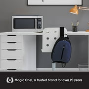 Magic Chef 2.2 cu ft Countertop Microwave Ovens in Silver Stainless Steel