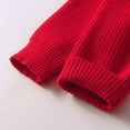 thumbnail image 6 of Cethrio Girls Crew Neck Sweaters, Fall Winter Pullover Long Sleeve Knitted Girls Clothing Red Size 3-6 Months, 6 of 6
