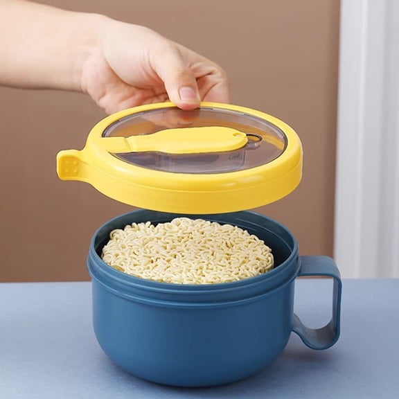 TaTaai 4Pcs Unbreakable Microwave Soup Mugs with Lids and Handles,Microwave Ramen Bowl with Lid for Soup and Instant Noodles,Oatmeal, Gumbo, Salad,BPA Free