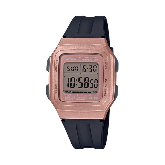 Casio F-201WAM-5A Resin Band Bronze Digital Watch LED Light Waterproof F-201