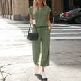 thumbnail image 7 of Two Piece Lounge Sets for Women Spring Vacation Beach Travel Airport Outfits Casual Cruise Fashion 2026 Army Green XL, 7 of 7