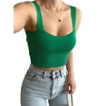 thumbnail image 2 of VISgogo Camisola de punto sin mangas de color sólido sin mangas de verano para mujer VISgogo moda, 2 of 4