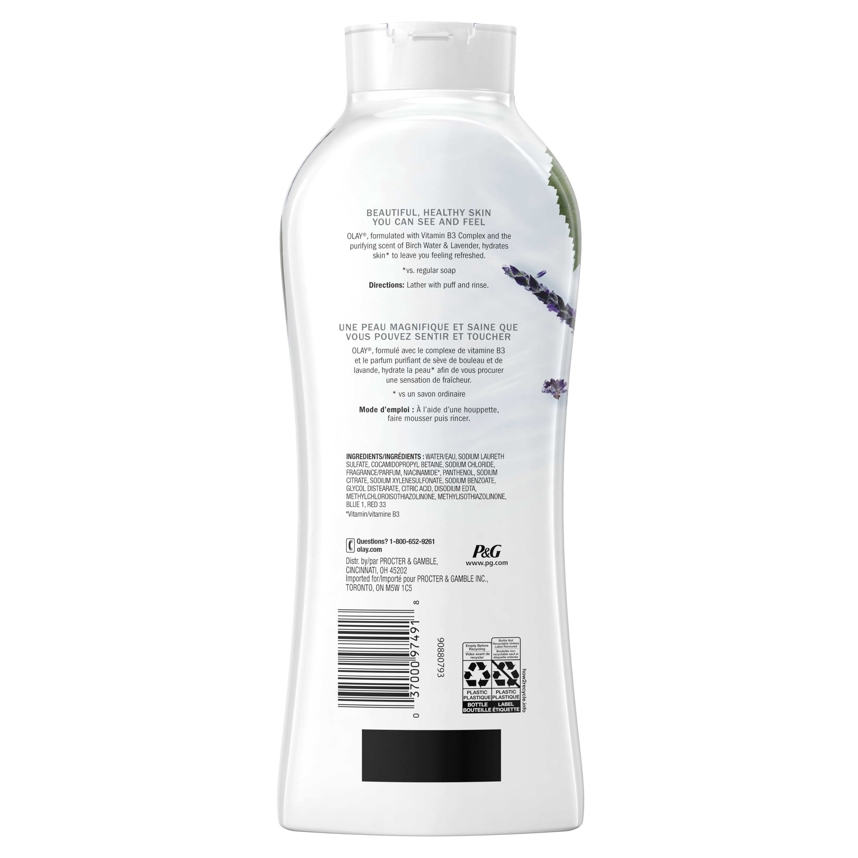 Olay Fresh Outlast Body Wash Birch Water Lavender 22 Fl