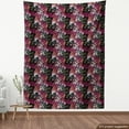 thumbnail image 4 of Ambesonne Tropical Fabric by the Yard Upholstery, Jungle Leaves Exotic Print, 1 Yard, Dark Fuchsia and Dark Grey, 4 of 5