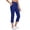 Blue#, variant on Fmbrln Womens Capri Pants Stretchy Waist Comfy Workout Yoga Capris Casual Travel Capri Pants with Pockets
