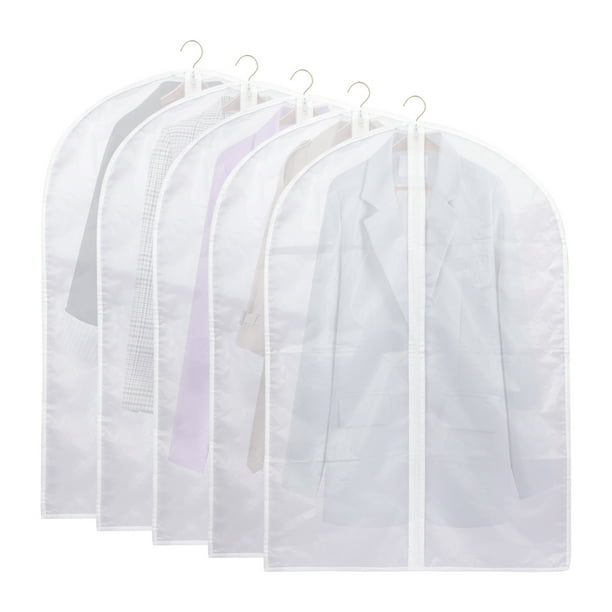 WWW Garment Bags, 5Pck Garment Dust Cover Clothes Storage Bags with