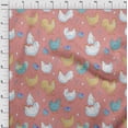 thumbnail image 4 of oneOone Polyester Spandex Dark Peach Orange Fabric Hen Fabric For Sewing Printed Craft Fabric By The Yard 56 Inch Wide-TV, 4 of 6