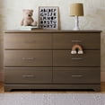 thumbnail image 6 of Storkcraft Brookside 6 Drawer Nursery Double Dresser, Hazelnut, 6 of 13