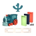 thumbnail image 2 of Juguetes educativos de aprendizaje temprano de tren de colocación creativa para niños azul con 60 piezas CUTICAT Juguetes de tren eléctrico, 2 of 8
