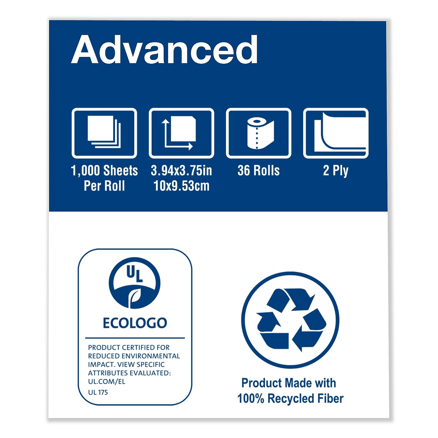 Tork Advanced High-Capacity Toilet Paper 2-ply White 36 Rolls/Case (TRK110292A)