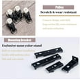 thumbnail image 5 of GXCZ Curtain Rods For Windows  Aluminium Curtain Track System - Ceiling/Wall Mounted - Heavy Duty Curtain Rail Set, Room Divider, Sliding Drop Ceiling Track For Curtains With Mute Rollers(White-ceiling,100cm/3.2ft), 5 of 8