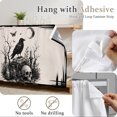thumbnail image 6 of Halloween Cabinet Curtains 28"W x 35L, Horrow Spooky Skulls Bats Crow Botanical Rustic Under Sink Skirt for Bathroom Vanity Kitchen Self Adhesive, Dust-Proof Privacy Curtain for Closet Shelves, 6 of 9