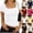 24# White, variant on Womens Square Neck Short Sleeve Shirts Slim Fit Cap Sleeve Tops Summer Basic Low Cut Tee Fashion Navy XXL