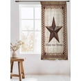 thumbnail image 3 of Sheer Curtains 63 Inch Length, Texas Star Vintage Semi Sheer Curtains Light Filtering Window Treatment, Bless Our Home Western Stars Country Privacy Voile Drapes for Living Room Bedroom 52x63 Inch, 3 of 7