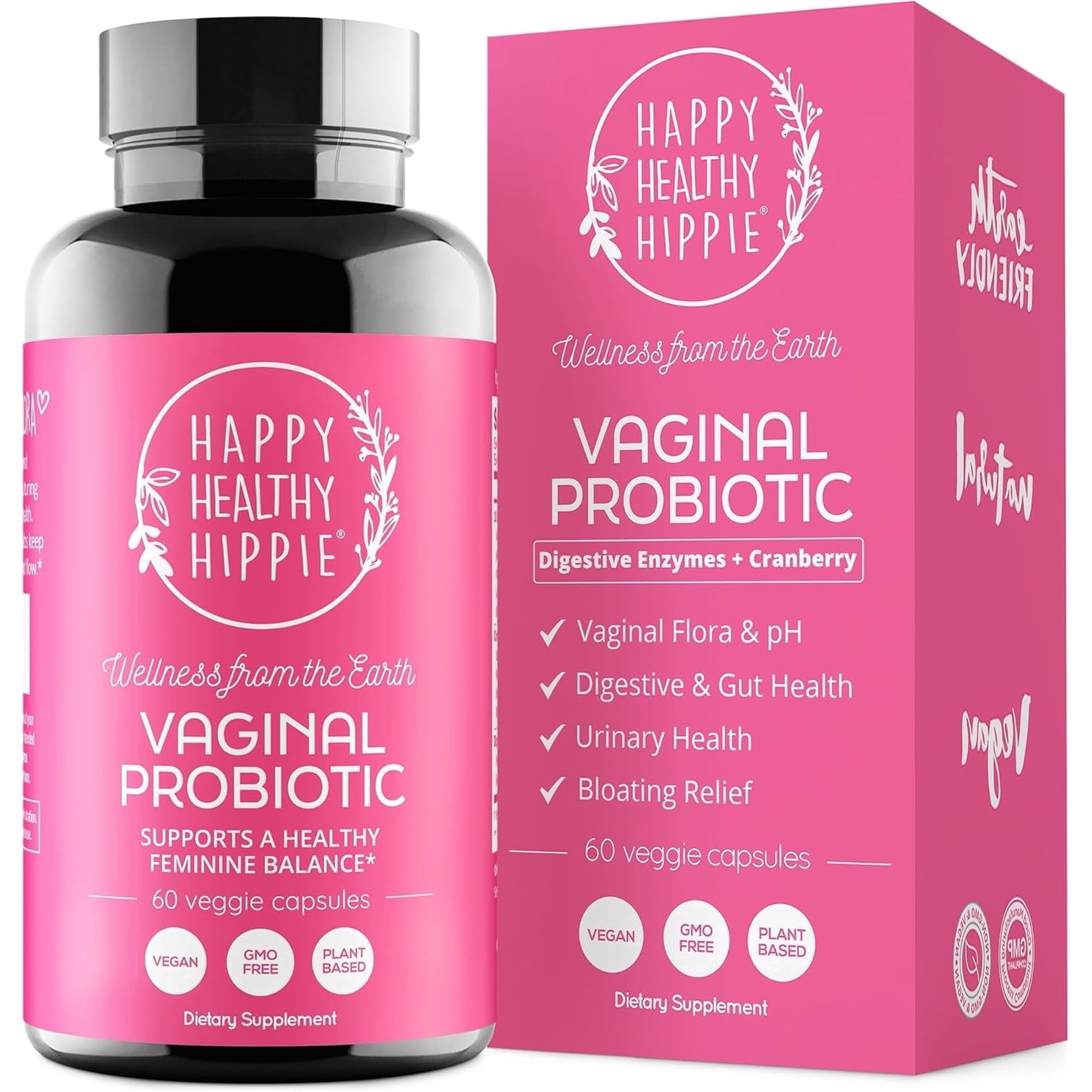 Vaginal Probiotics for Women - ph Balance for Women | 10B CFU - 10 Strains | Cranberry & D-Mannose | BV, Yeast, Flora & Odor Control | Urinary, Gut & Digestive Health Support Pills, 60 Ct