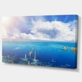 thumbnail image 2 of Blue Salt Lake under Clouds - Large Seascape Art Canvas Print, 2 of 3