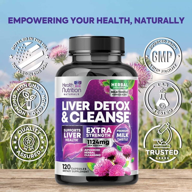 Health Nutrition Naturals, Liver Cleanse Detox Capsules, Silymarin
