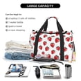 thumbnail image 5 of Rateoe Hand Drawn Strawberry Pattern Gym Bag for Women, Duffle Bag for Travel with Wet Pocket, Carry on Weekender Bags for Women, Water Resistant Travel Bag Duffel Bag, 5 of 7