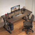 thumbnail image 2 of Computer Desk Gaming for Home Office,Writing Study Workstation Industrial Style Laptop Table Writing with Sturdy Metal Frame, 47 Inch, 2 of 6