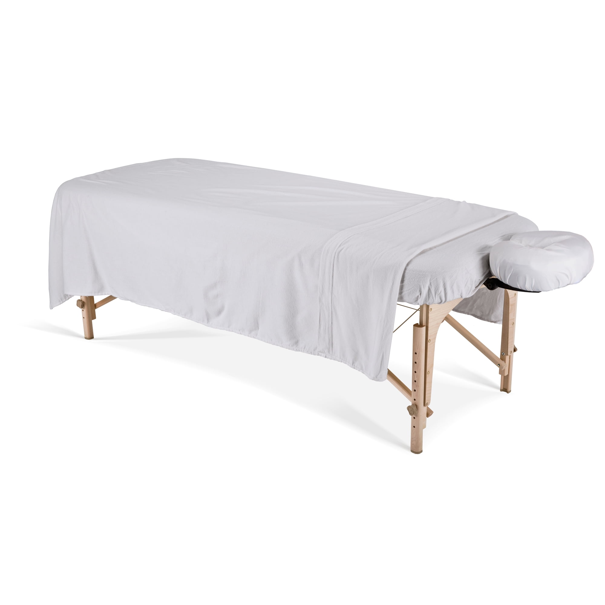 EARTHLITE Flannel Massage Table Sheet Set xe2x80x93 Commercial Grade, Soft, Double-Napped 3-Piece Set (Top, Fitted, Face Pillow Cover)