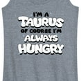 thumbnail image 3 of Instant Message - I'm A Taurus Always Hungry - Women's Racerback Tank Top, 3 of 6