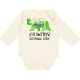 thumbnail image 3 of Inktastic Yellowstone National Park Mountains and Bear Shape Boys or Girls Long Sleeve Baby Bodysuit, 3 of 5