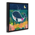 thumbnail image 3 of Stupell Industries Coastal Whale At Nighttime Black Floating Frame Canvas Art, 25 x 25, by Tina Finn, 3 of 8