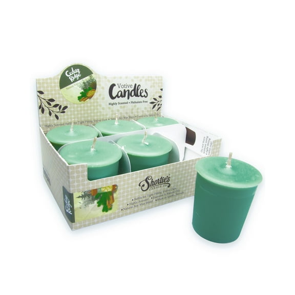 Cedar Ridge Soy Votive Candles - Scented with Natural Fragrance Oils - 6 Brown Natural Votive Candle Refills - Incense & Earth Collection