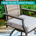 thumbnail image 4 of Sophia & William 2 Piece Outdoor Patio Bar Stools Counter Height Rattan Wicker Bar Stools with Cushion and Wood-like Armrest, 4 of 5