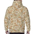 thumbnail image 3 of Bingfone Paisley Floral 1 Men's Drawstring Hoodie Long Sleeve Pocket Sweatshirts-X-Large, 3 of 6