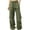 Olive Green, variant on MOJOGO Women's Multi Pocket Cargo Pants Wide Leg Workwear Pants Trendy Baggy Trouser for Hiking Cycling Workout Dark Gray L