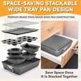 thumbnail image 2 of Nonstick Bakeware Set, Carbon Steel Baking Pans with Wider Grip, Includes Roasting Pan, Cookie Sheet, Cake Pans, Muffin Pans, Cooling Rack, Oven Mitts, Easy Release, 2 of 8