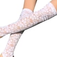thumbnail image 6 of HOMEIORA Women's Gloves Protection Long Lace Gloves Fingerless Elbow Length Lace Gloves for Party, Adult Size - White, 1 Pair, 6 of 6