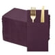 thumbnail image 1 of 100 Pcs Servilletas Desechables con Sensación de Lino y Bolsillos para Cubiertos Incorporados, Servilletas de Papel para Cuchillo y Tenedor Morado, 1 of 6