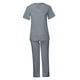 thumbnail image 5 of Conjunto de uniforme médico para mujer, uniforme de enfermería, uniforme médico, top y pantalón, conjunto de uniforme de enfermera L, 5 of 9