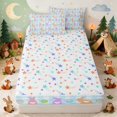 thumbnail image 4 of Erosebridal Bunny Zipper Twin Comforter Sets with Fitted Sheet and 2 Pillowcases for Boys Girls, Easter Eggs Zipper Bedding Set, Stars Reversible, 4 of 7