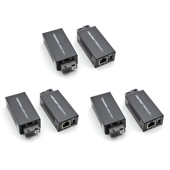 3 Pair Gigabit 100/1000M A/B SC Ethernet Fiber Switch Media Converter Rj45 Optic Transceiver 20KM Fibra Switch