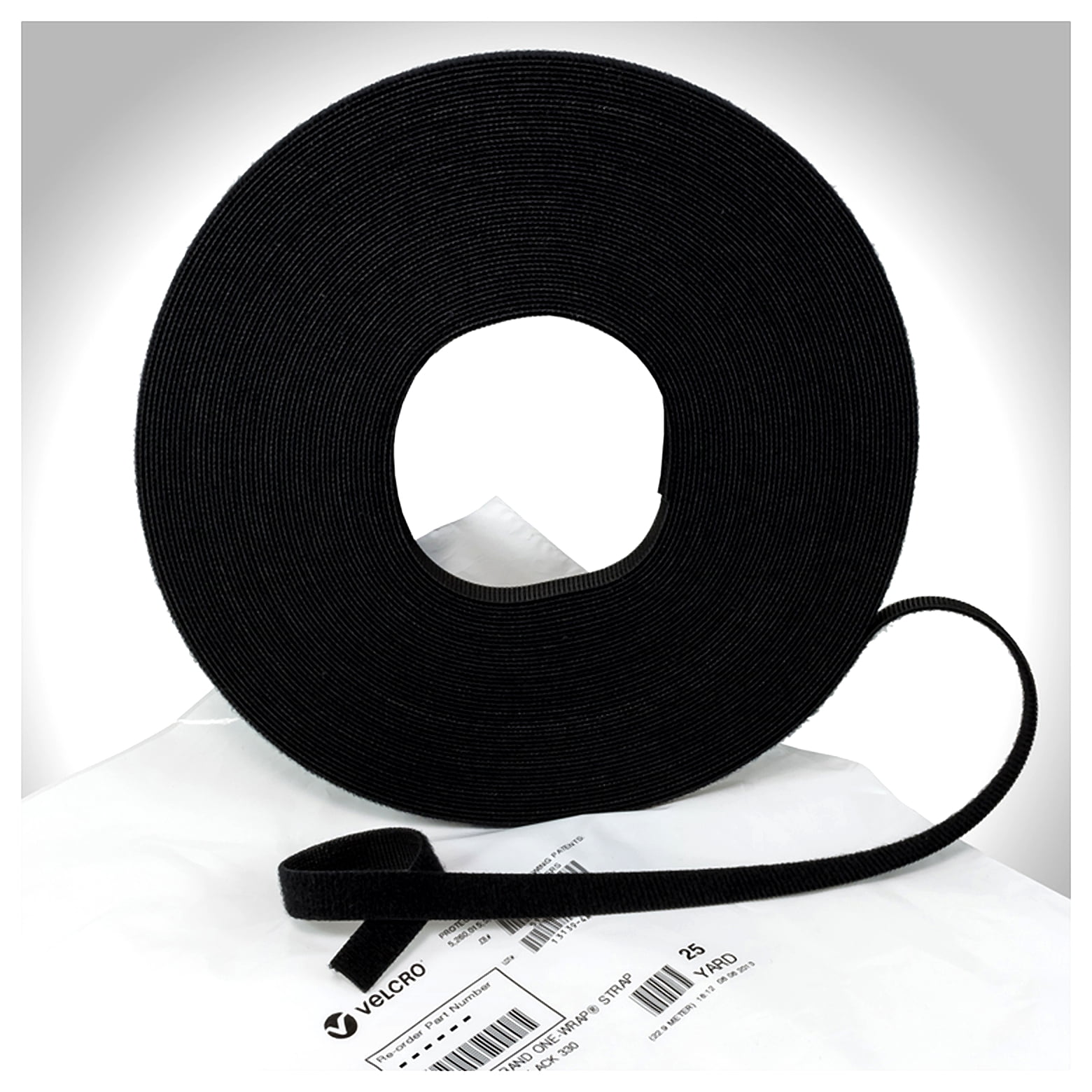 velcro brand one-wrap - 25 yard roll 3/4 wide, black
