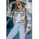 thumbnail image 4 of ABPHQTO Chaqueta corta a cuadros Vintage London para mujer, 4 of 5