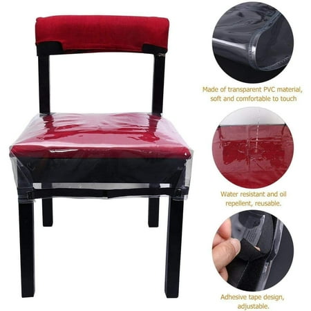 Eayy Plastic Chair Cover Protectors 4, How To Cover A Chair Seat With Plastic