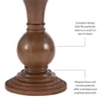 thumbnail image 6 of Linon Aspen Round Accent Table Pedestal Base 26.5" High in Natural Stained Wood, 6 of 9
