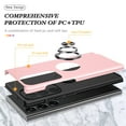thumbnail image 2 of for Samsung Galaxy S25 Ultra Case with Ring Stand, 360° Rotatable Ring Holder Magnetic Kickstand, 2-Layer Heavy Duty Shockproof Rugged Hybrid Hard PC Soft Rubber Case for Galaxy S25 Ultra, Rosegold, 2 of 7